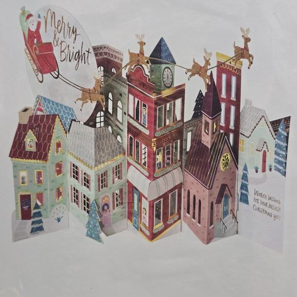 american greetings Magic Moments Santa's Sleigh Display Pop-Up Christmas Card - Picture 4 of 4